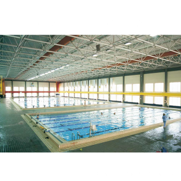 Großer Spannweite Rahmen Stahlstahl -Truss -System Swimmingpool Dachabdeckung Design